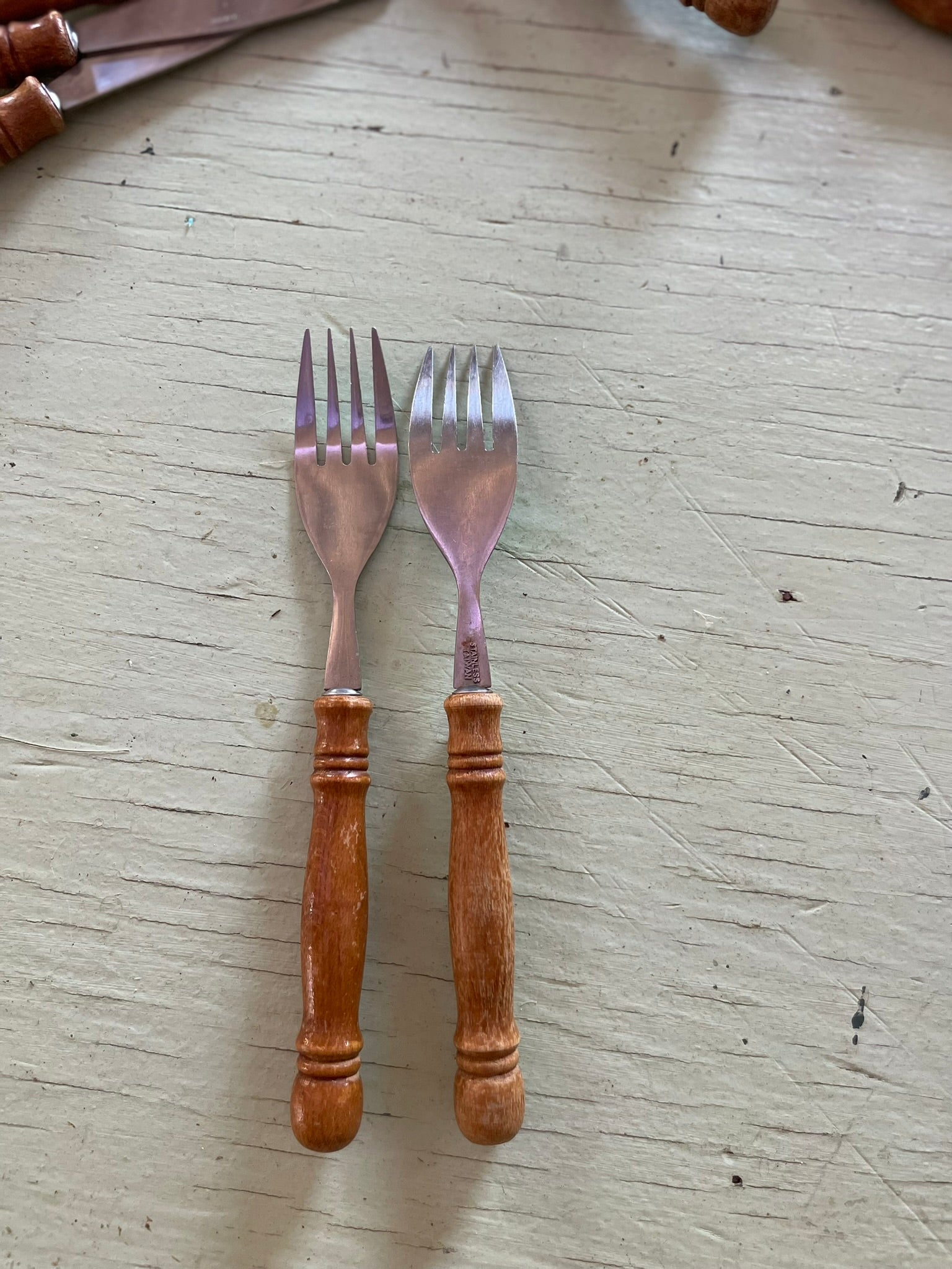 Wood Handled, Stainless Steel Flatware - Made in Taiwan