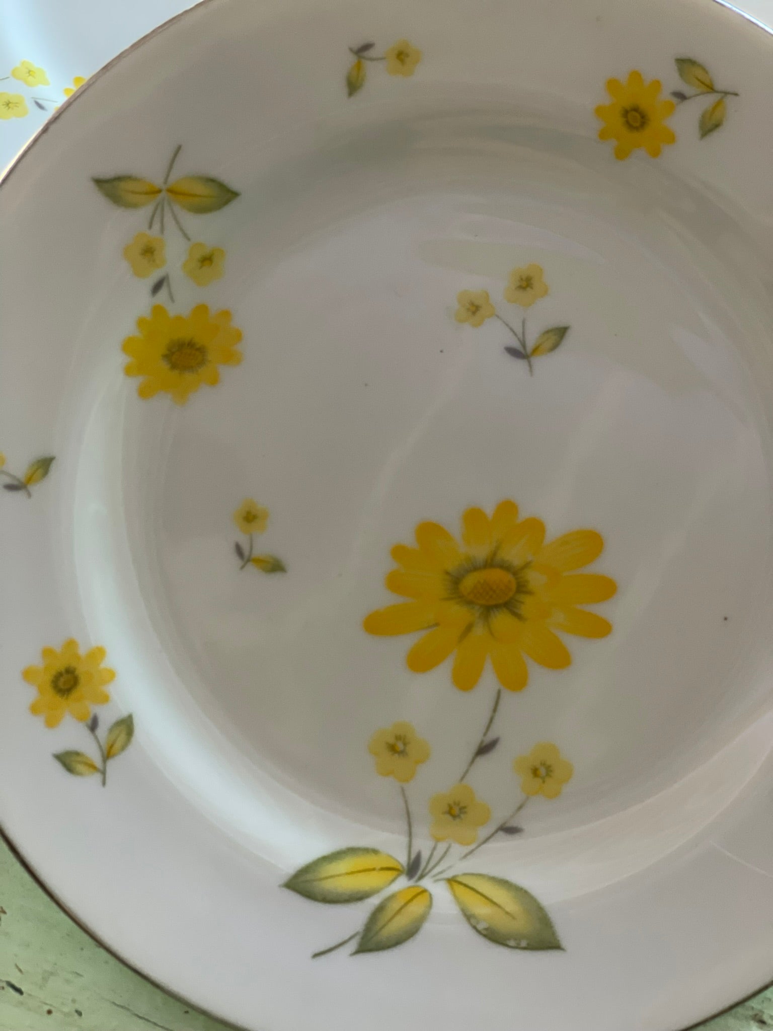 Sheffield "Sunshine" salad plates, set of 5.