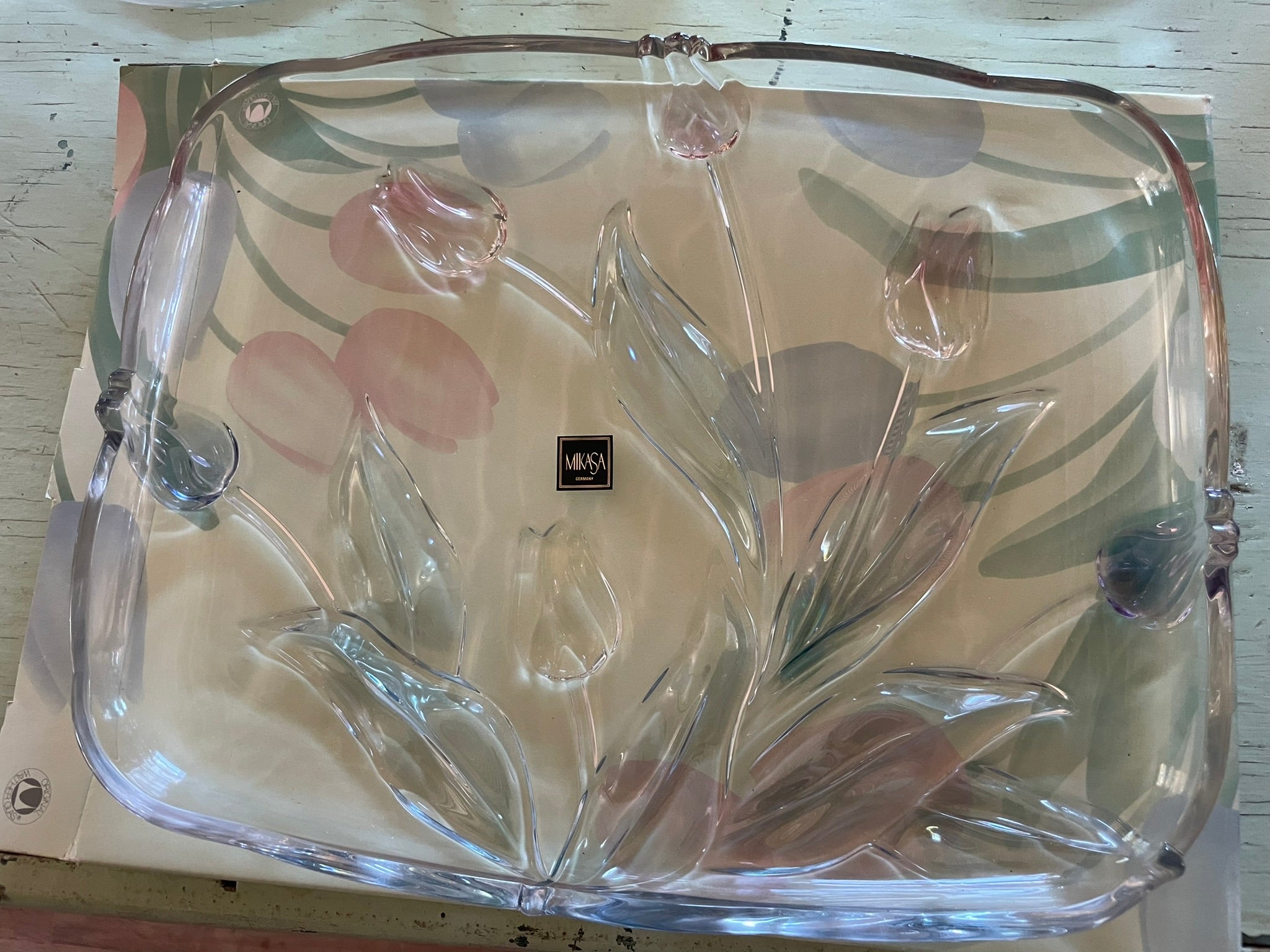 Mikasa Tivoli Rectangular Hostess Platter - with original box and sticker!