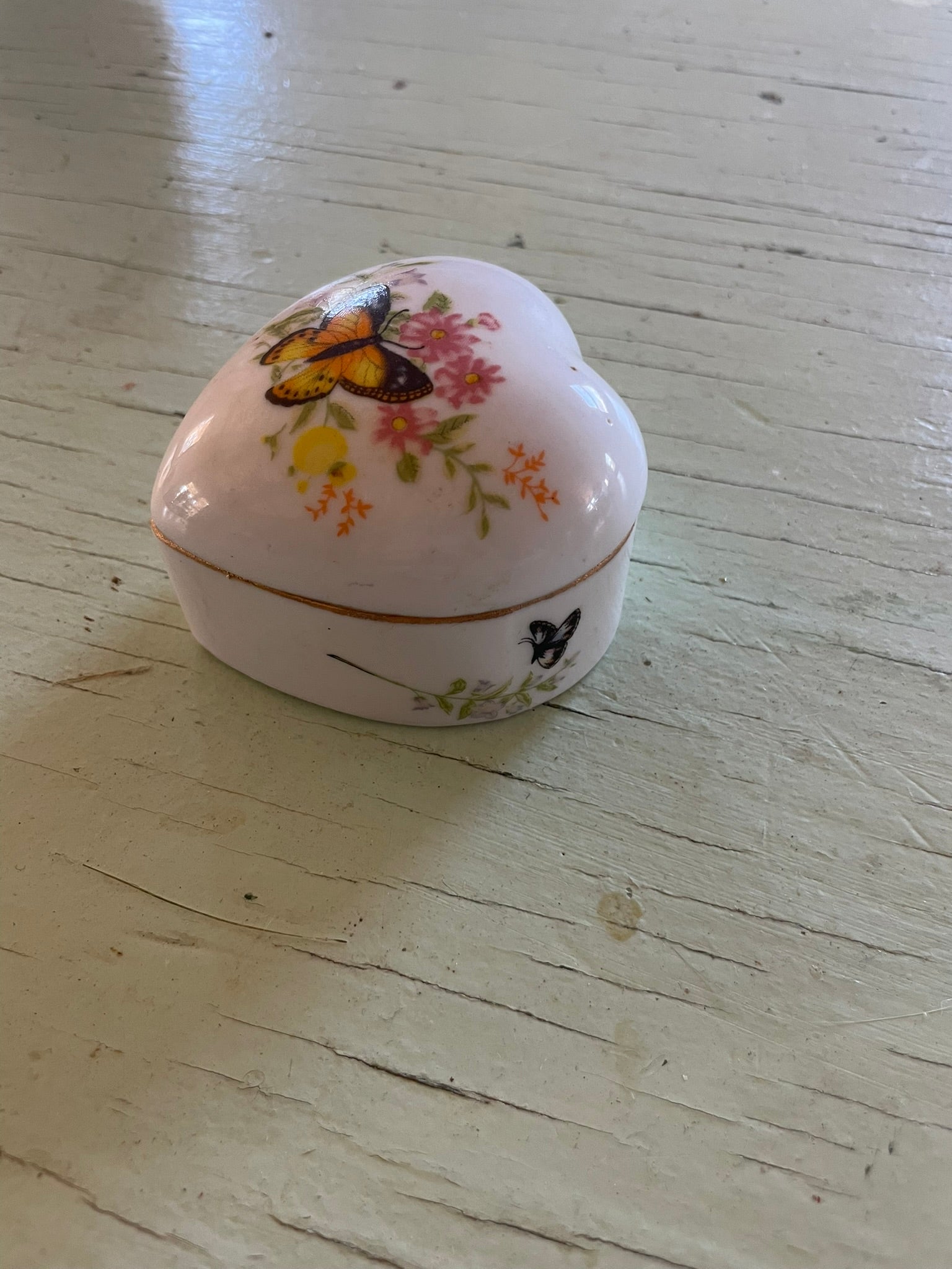 Floral Heart Trinket Box