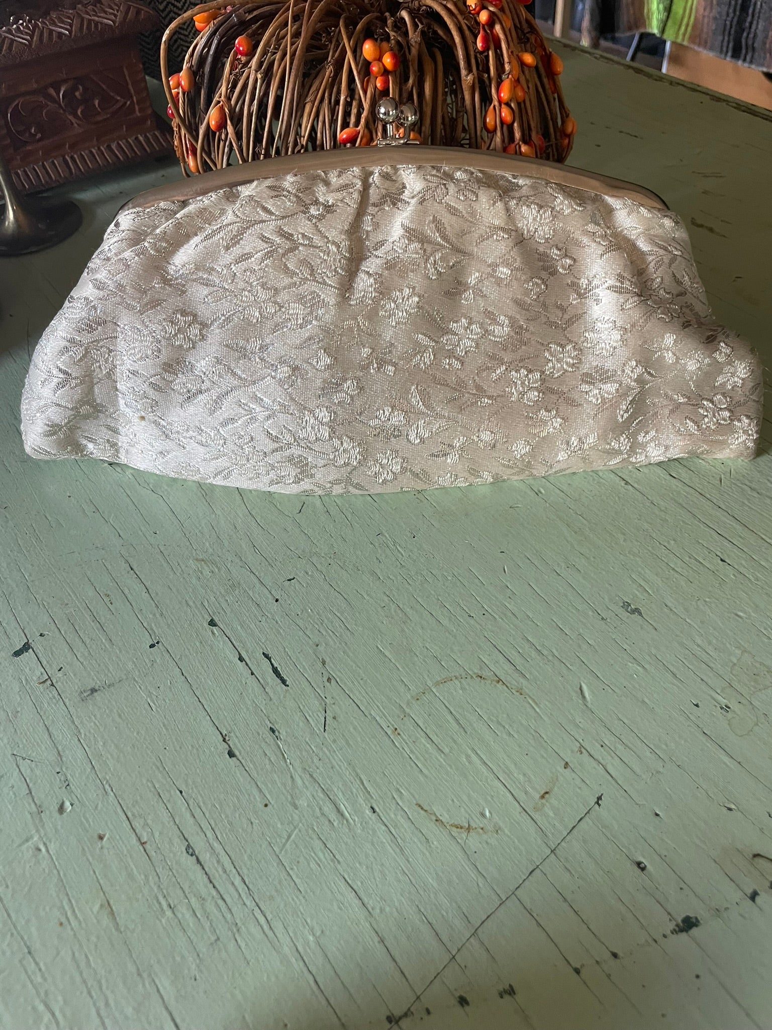 Vintage clutch with mini coin purse
