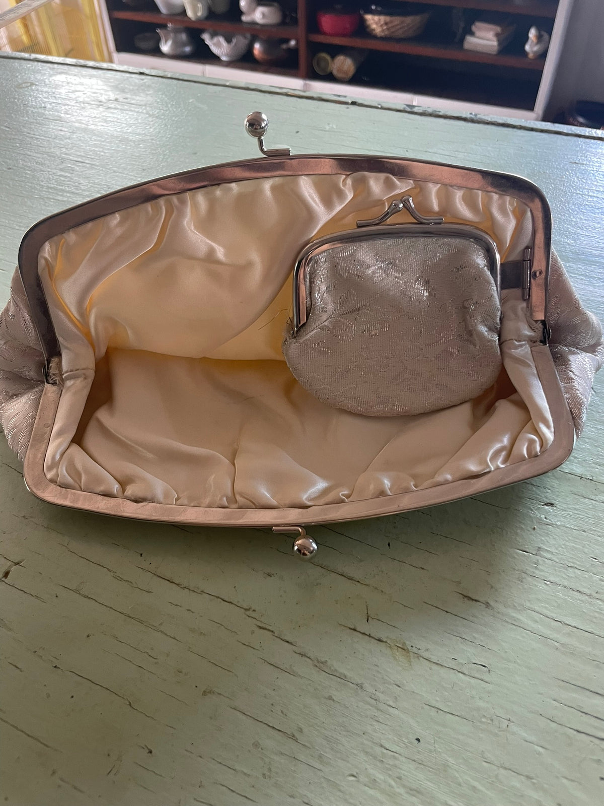 Vintage clutch with mini coin purse