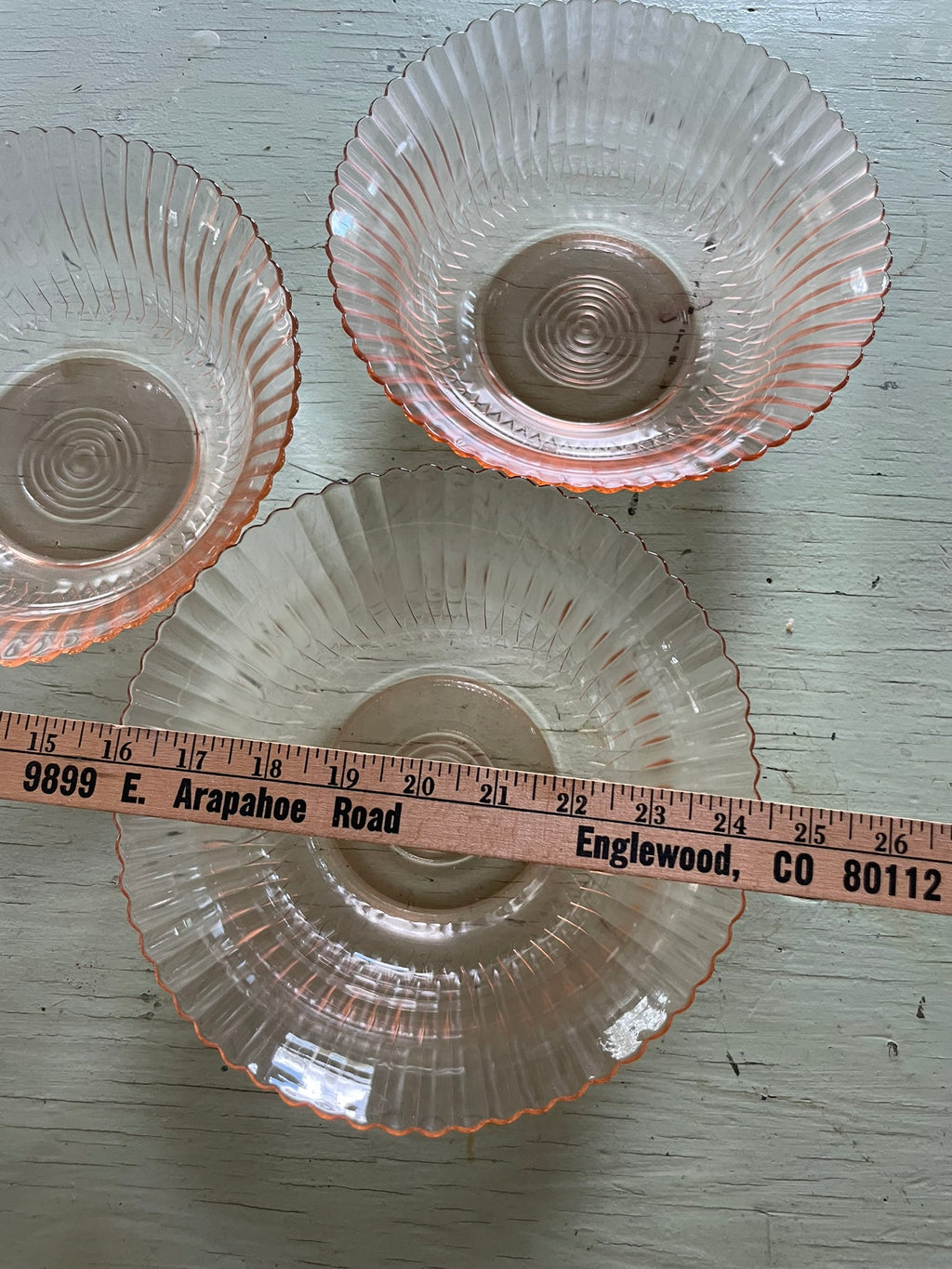 Pink Depression Glass Serving Bowls, Petalware by Macbeth Evans - Set of 3