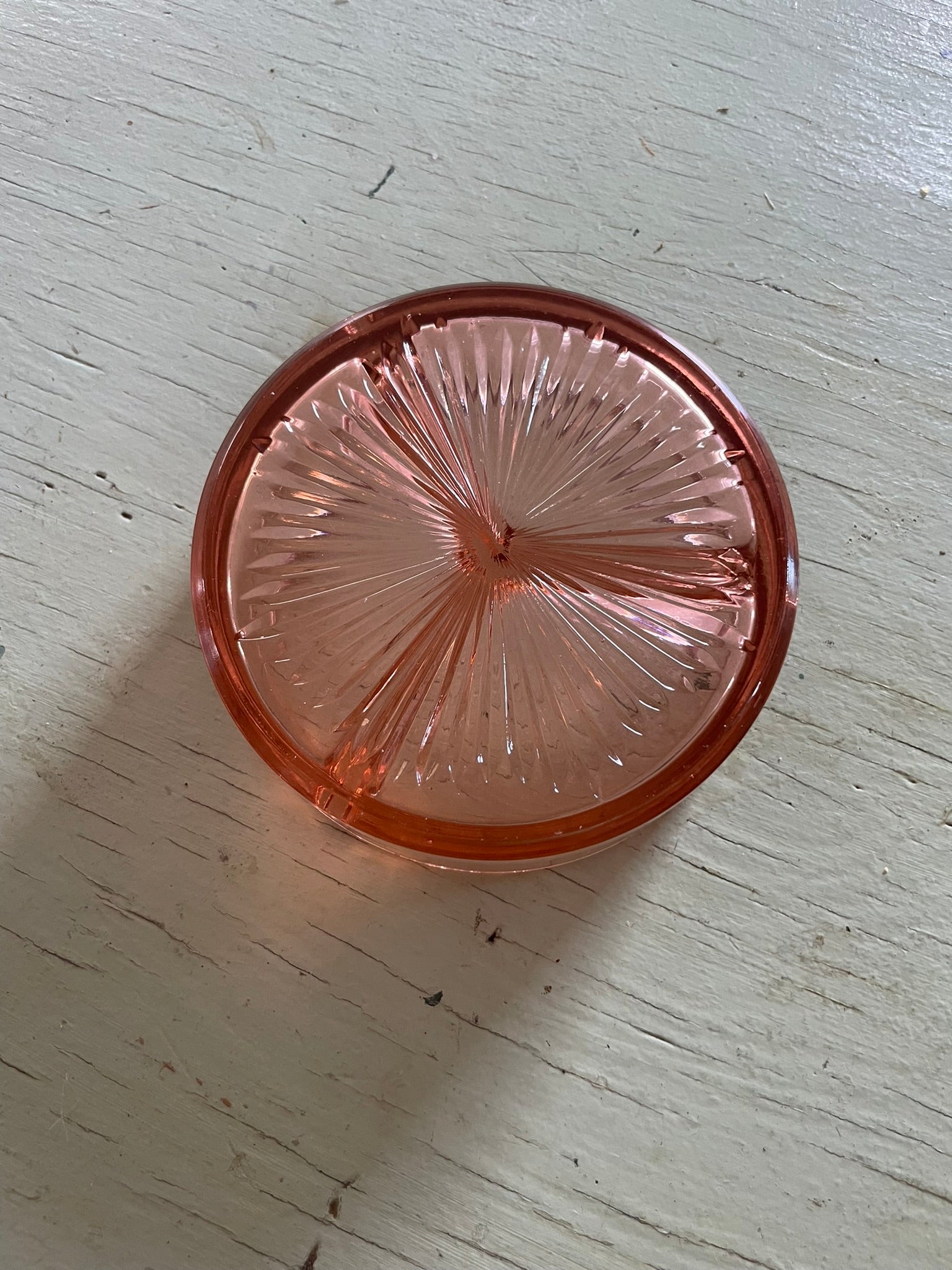 Pink Depression Glass Divided Relish Dish