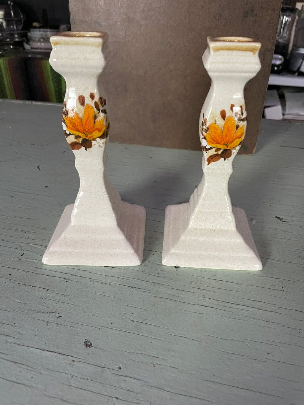Vintage Mikasa Japan Fall Harvest Candle Holders