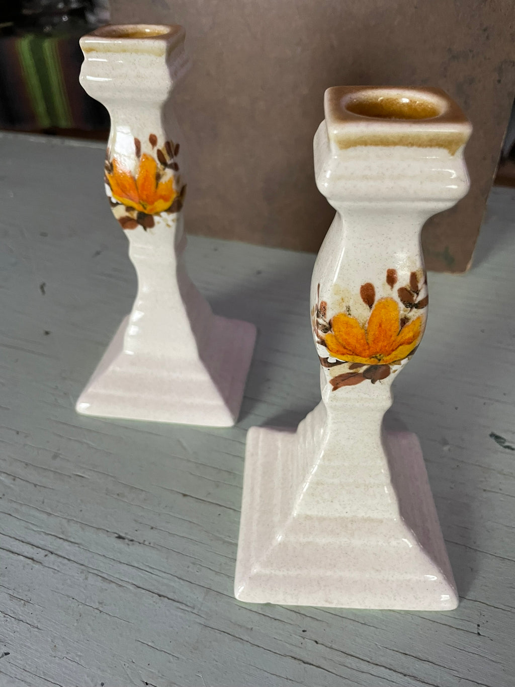 Vintage Mikasa Japan Fall Harvest Candle Holders