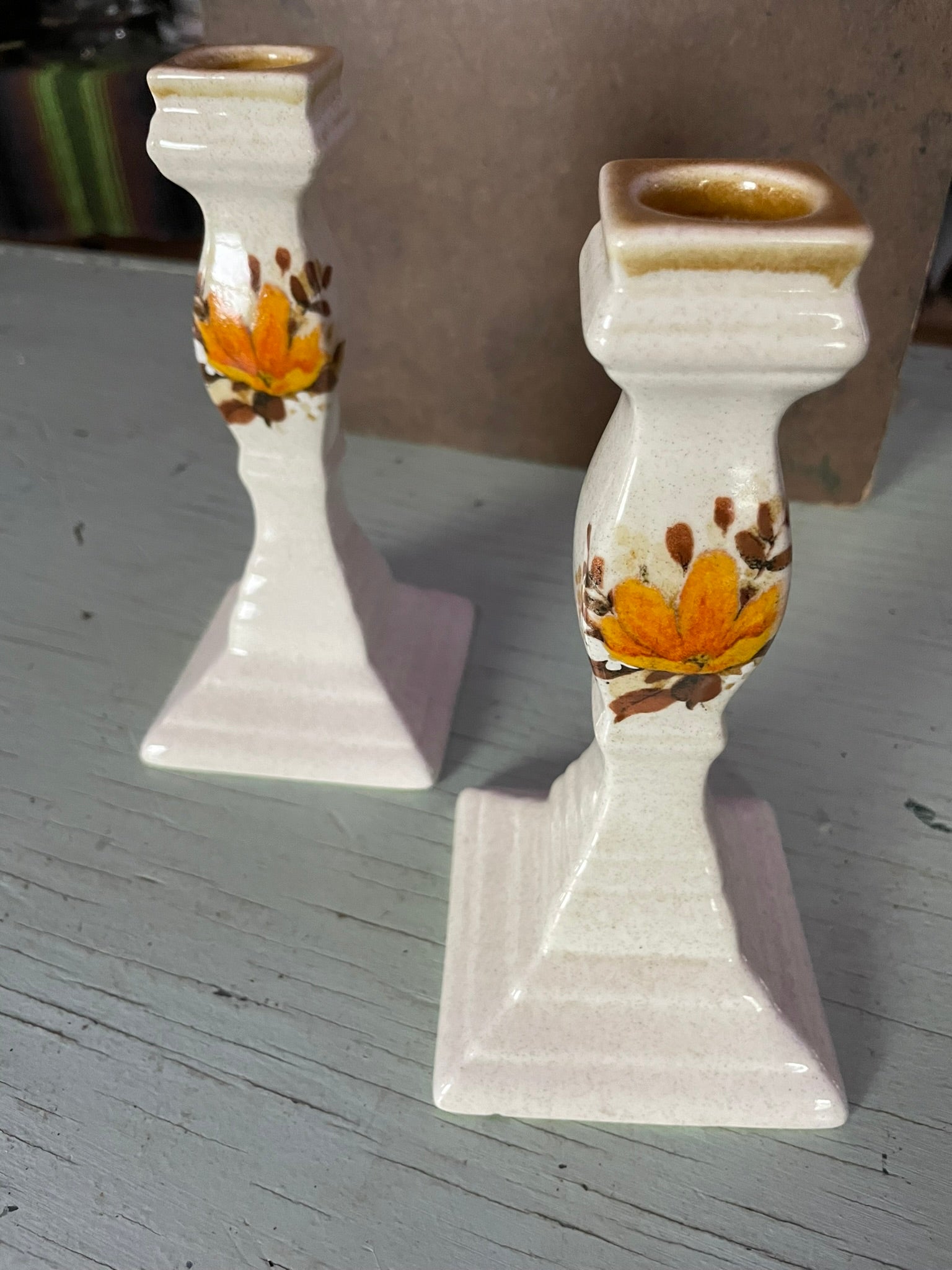 Vintage Mikasa Japan Fall Harvest Candle Holders