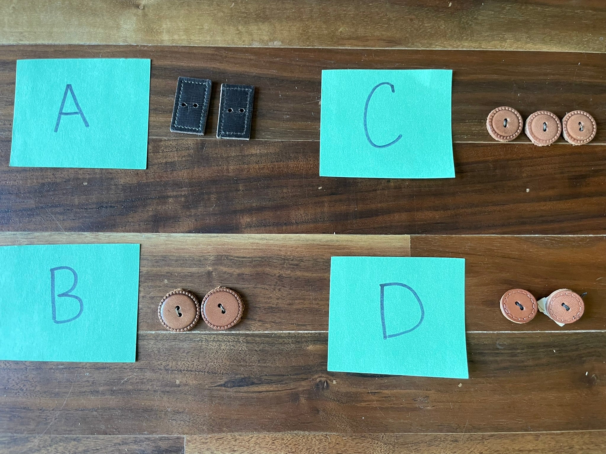 Button Sets - 6, Leather