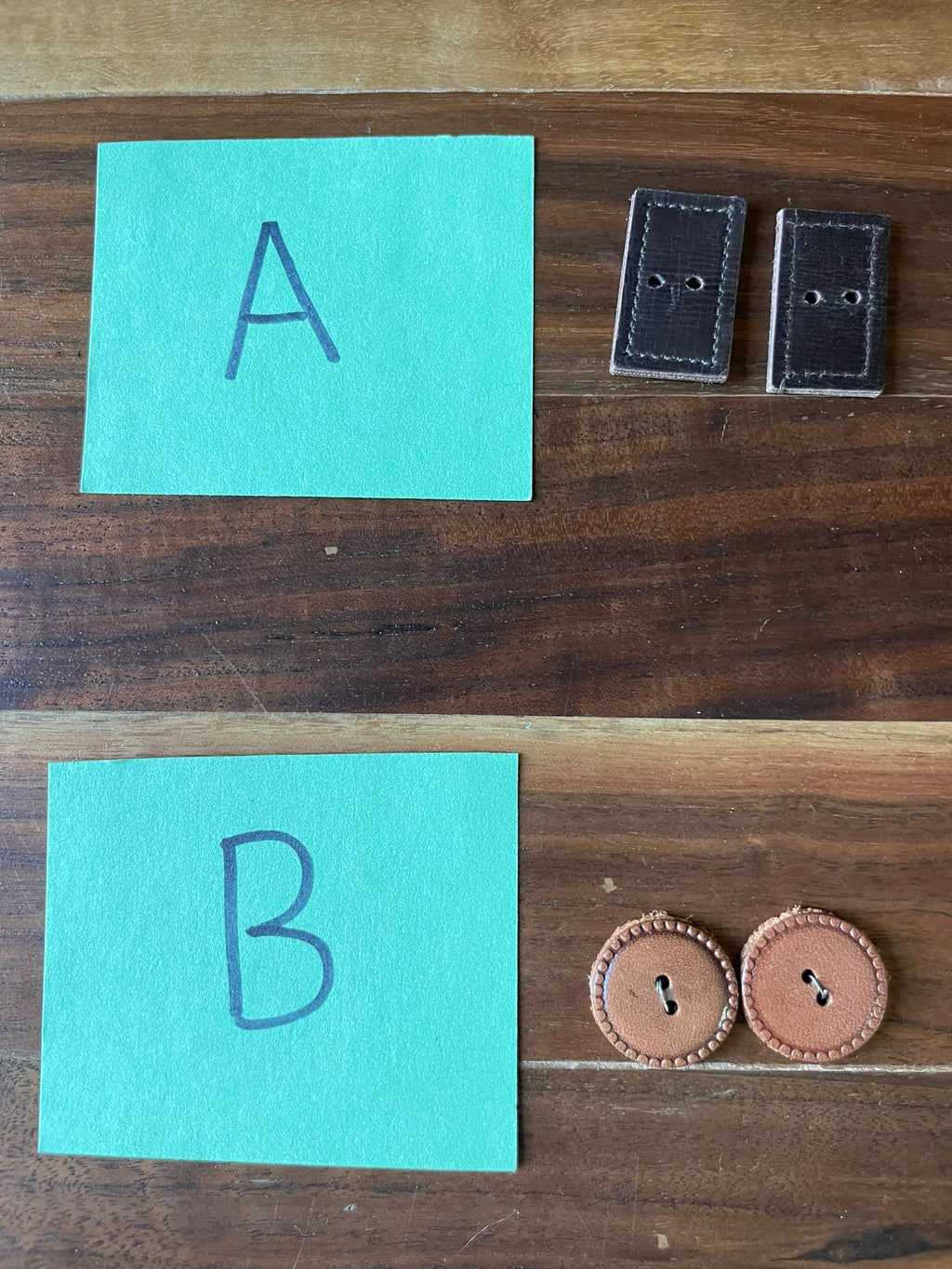 Button Sets - 6, Leather