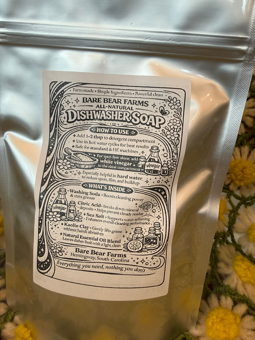 All Natural Dishwasher Soap Powder