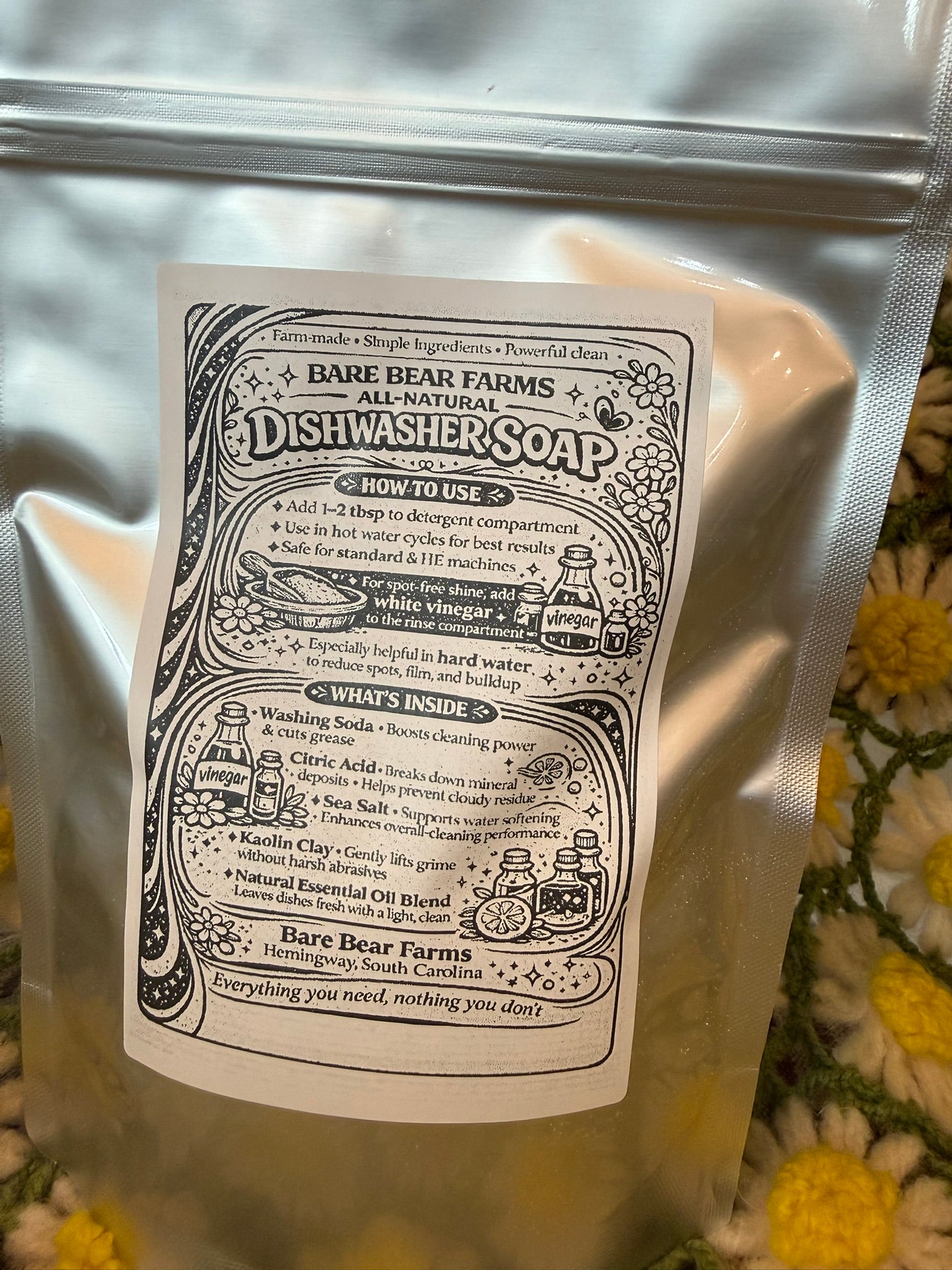 All Natural Dishwasher Soap Powder
