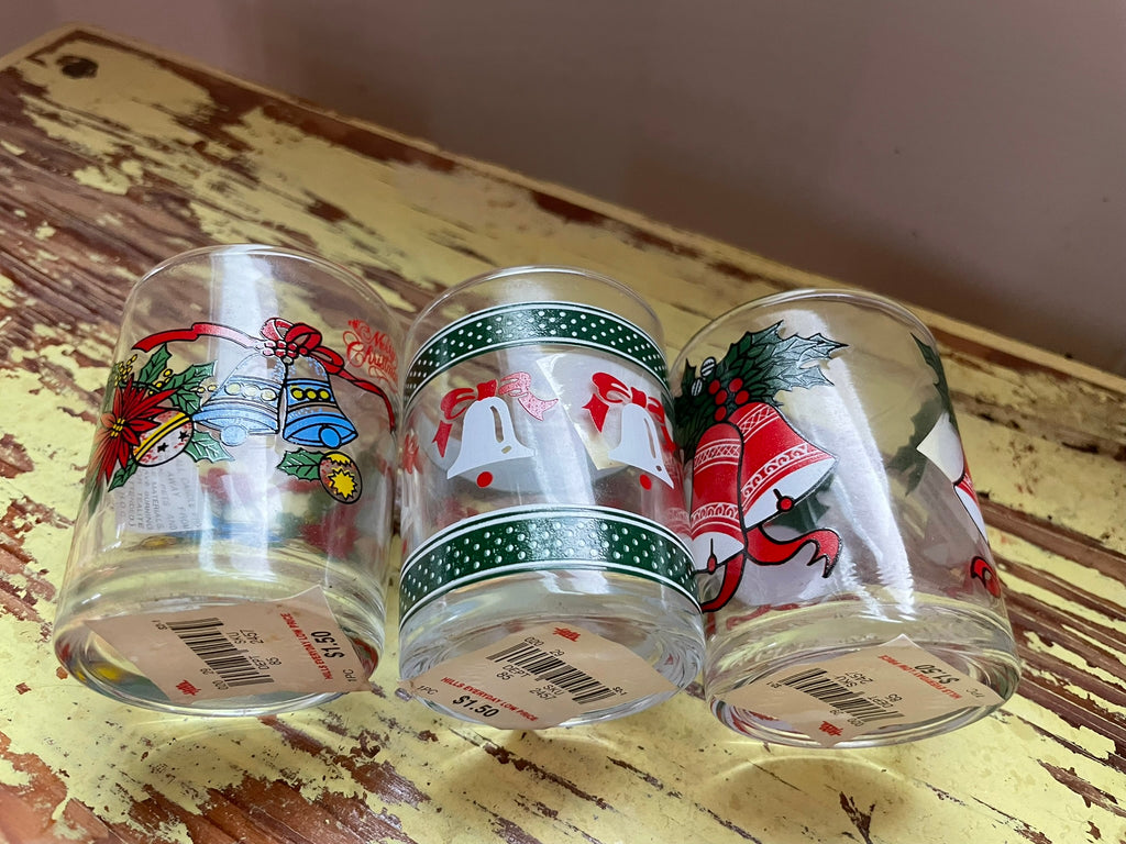 Vintage Christmas Shot Glasses -  festive christmas
