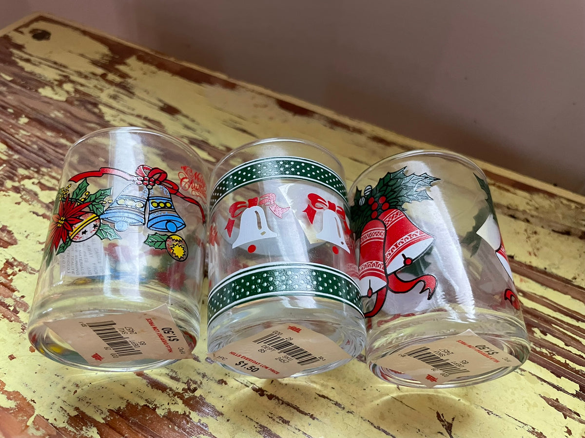 Vintage Christmas Shot Glasses -  festive christmas
