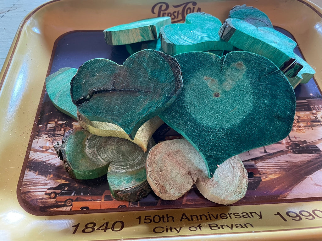1 lb Bulk Hand-Cut Wooden Hearts – Choose Your Color!