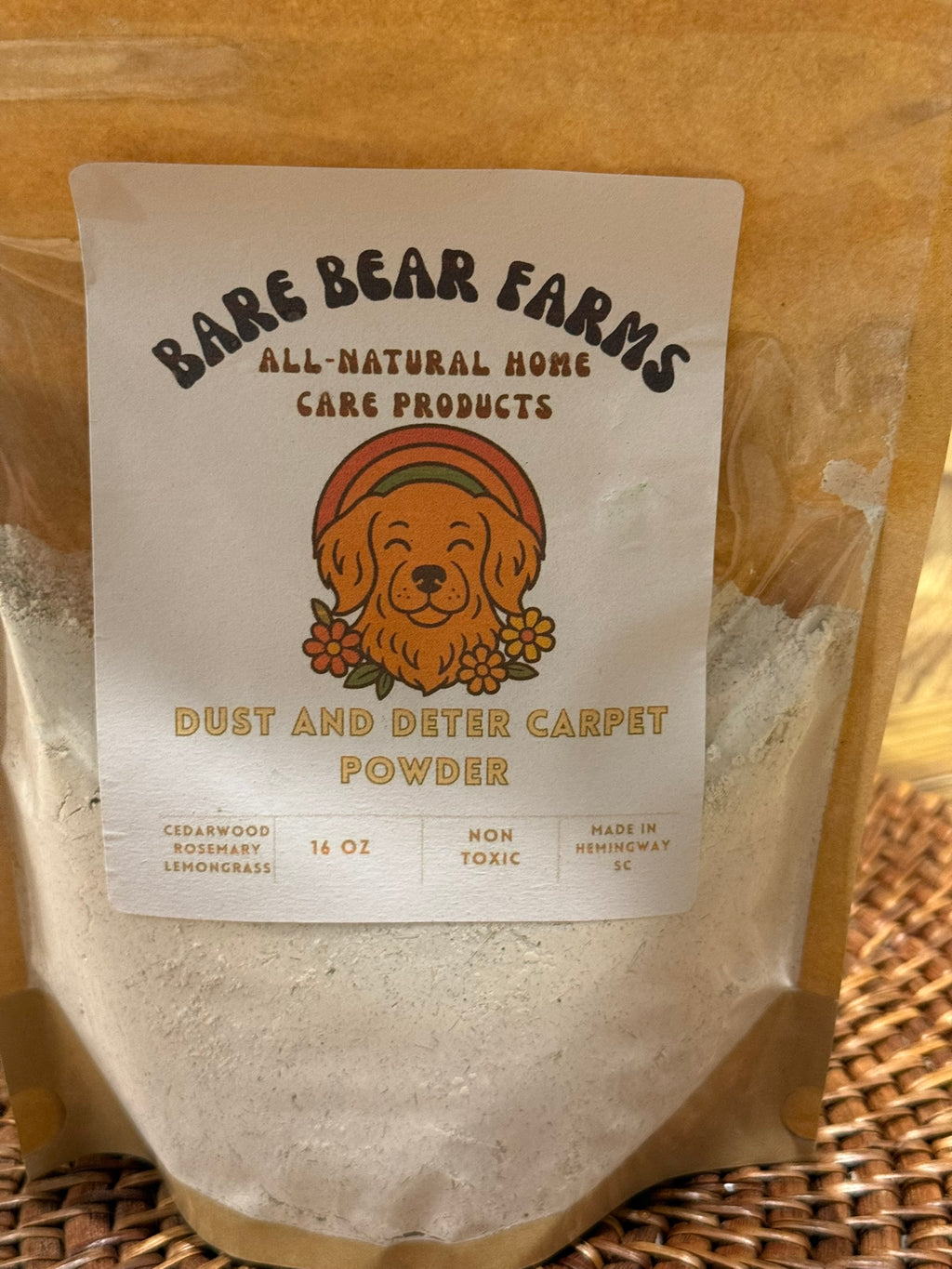 All Natural Dust and Deter Carpet Powder