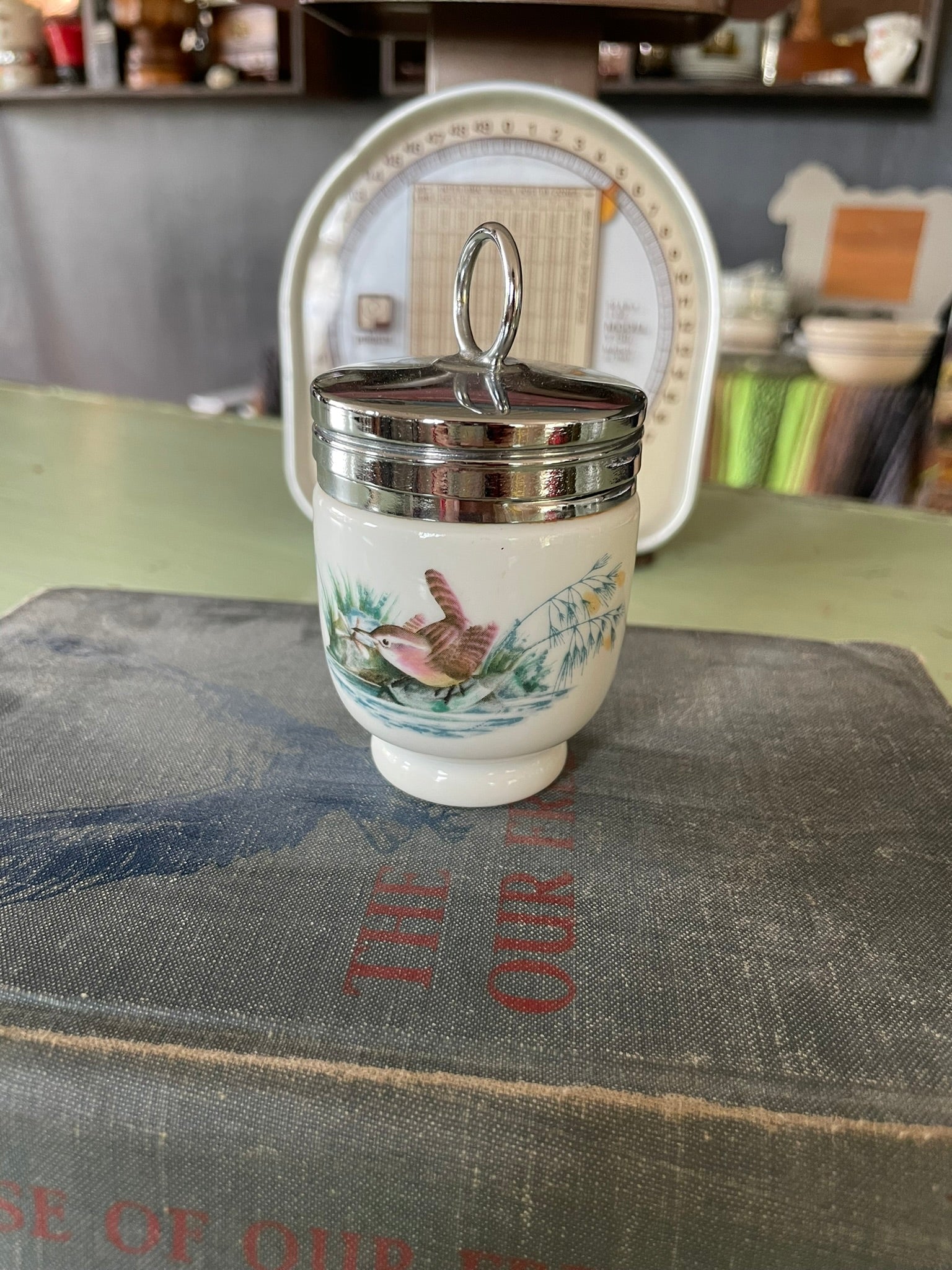 Royal Worchester Porcelain Egg Coddler - Birds
