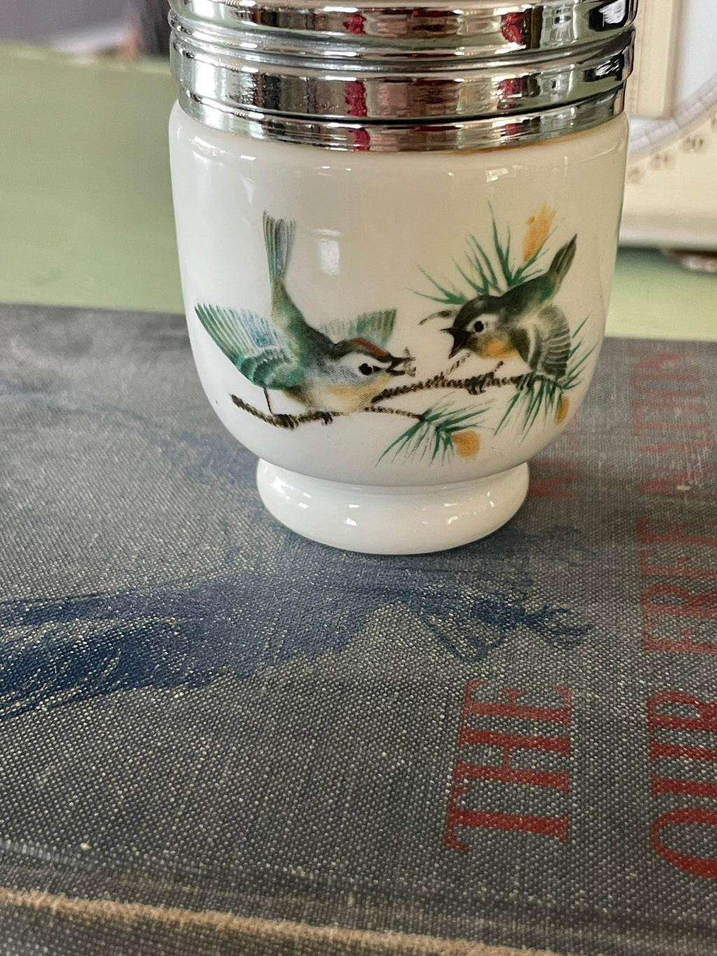Royal Worchester Porcelain Egg Coddler - Birds