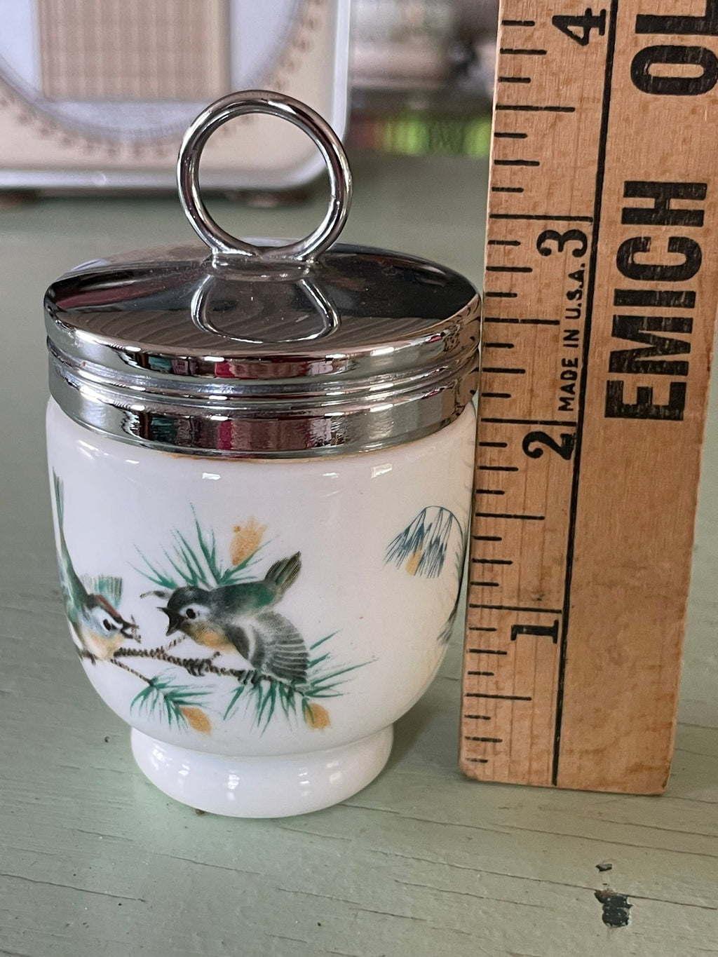 Royal Worchester Porcelain Egg Coddler - Birds