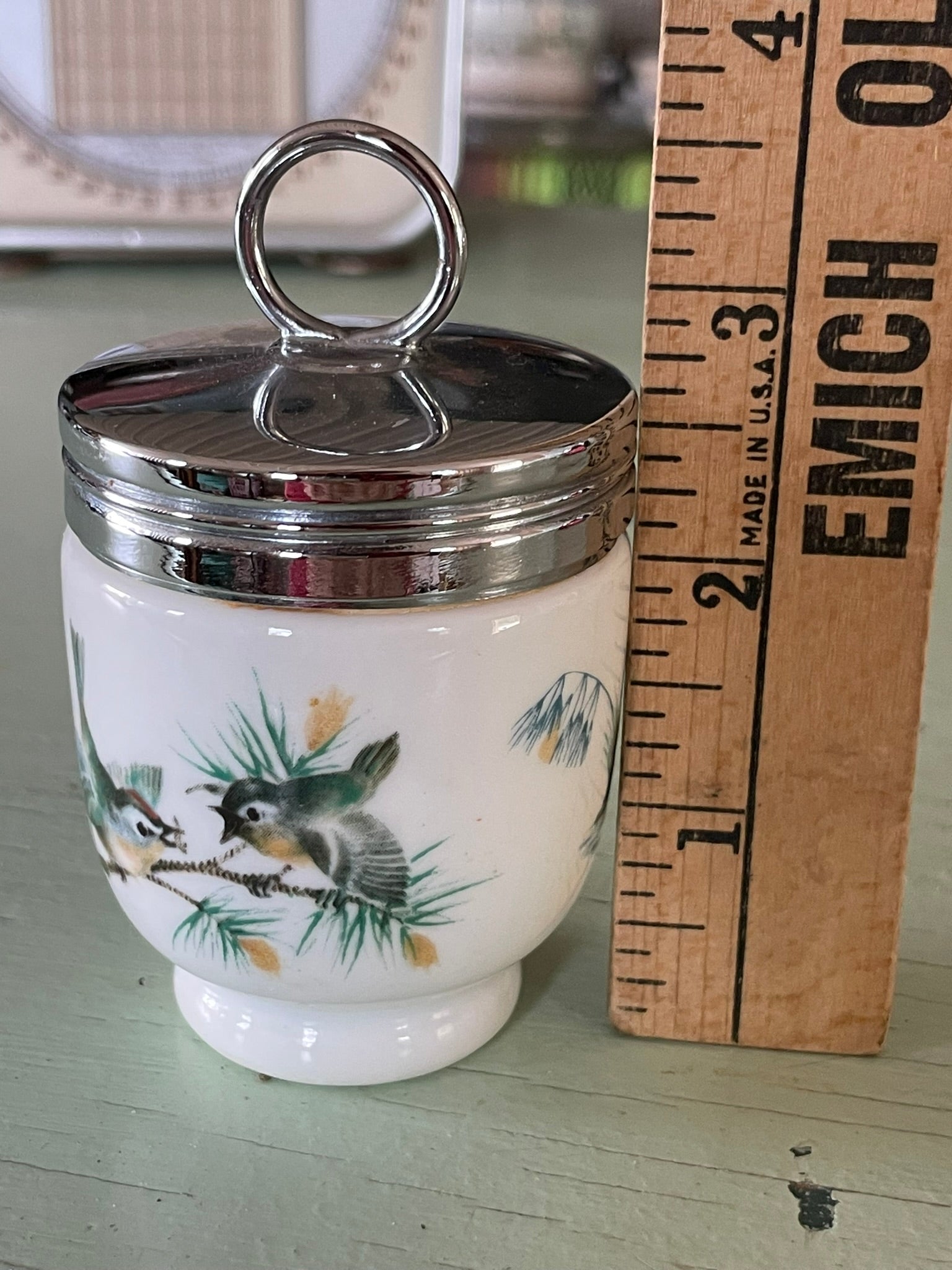 Royal Worchester Porcelain Egg Coddler - Birds