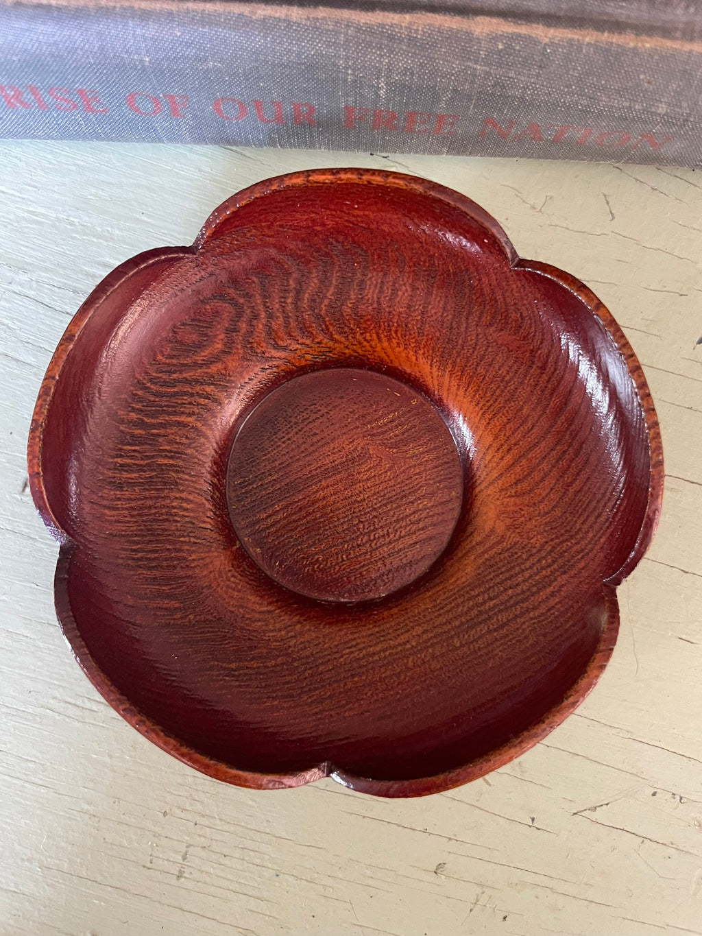 Japanese Wood Coasters/ Saucer Set of 5