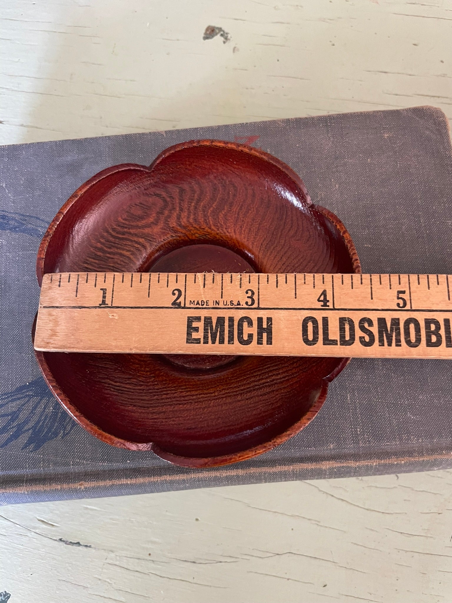 Japanese Wood Coasters/ Saucer Set of 5