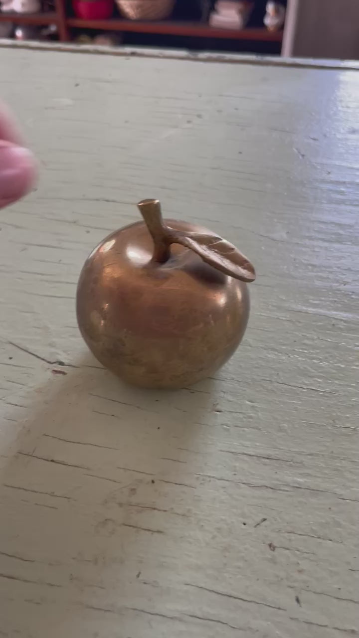 Vintage Brass Apple Bell